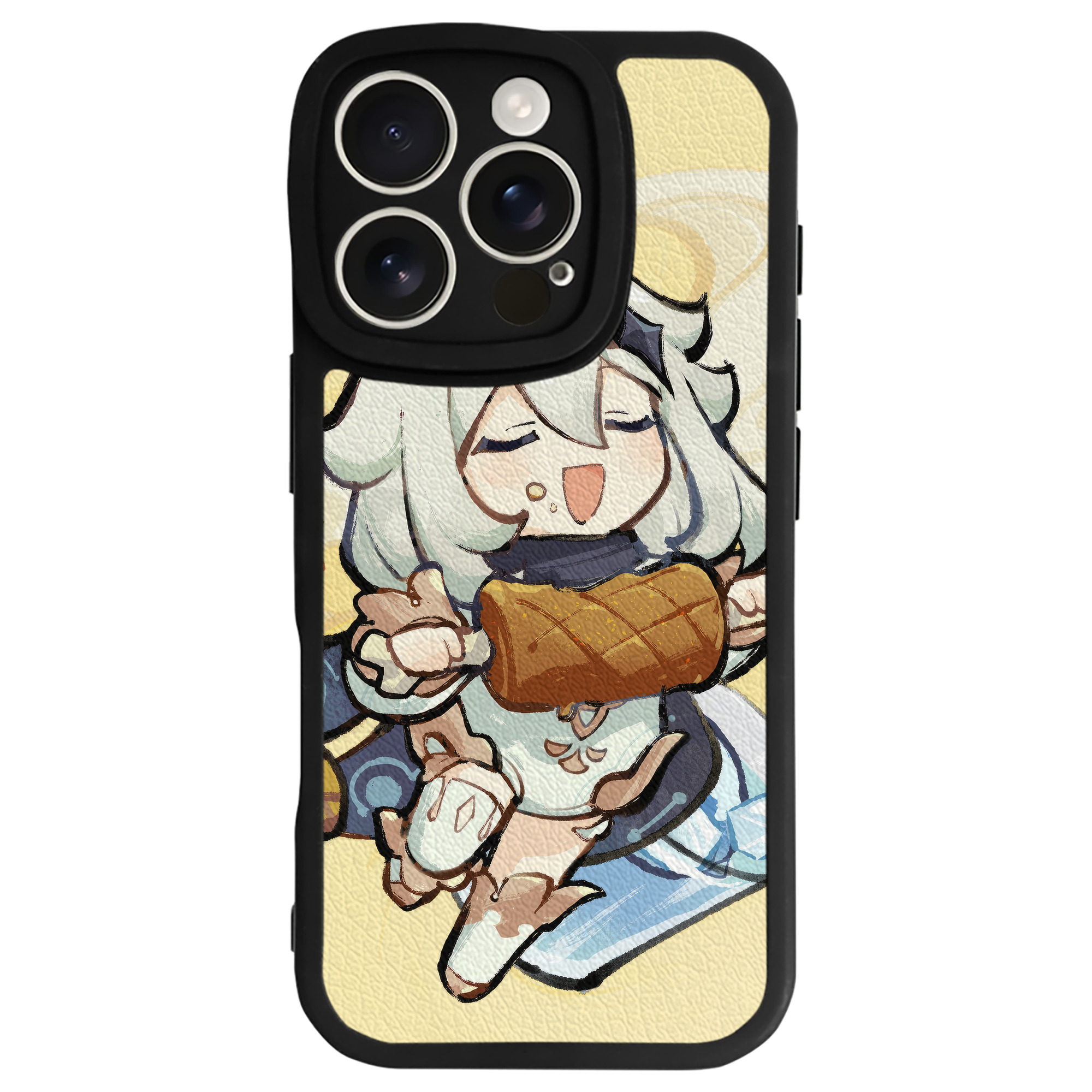 げんし神 genshin 【iPhone 16シリーズ対応】シリコンスマホケース（レザー調） 材質：シリコン